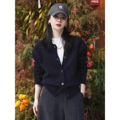 慵懒高级感短款毛衣开衫外套女款2025新款爆款秋季宽松针织衫上衣