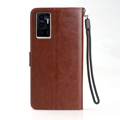 适用V23e 5G手机壳翻盖vivoV2126外壳6.44英寸vivoV23e保护套皮夹wiwo磁扣vovi新款V1VO硅胶viuo钢化膜vivi钱