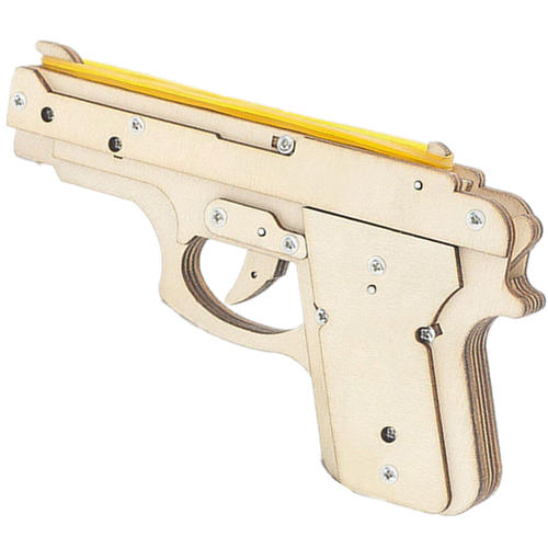 橡皮筋枪发射手工木制拼装12