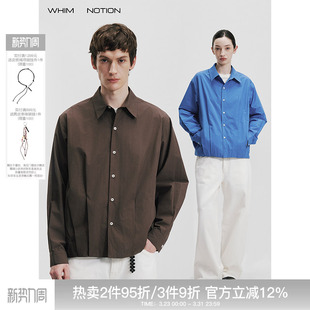 衬衫 」Supima匹马棉水洗褶位休闲长袖 26SS「气球衬衫 WHIMNOTION