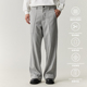 直筒休闲宽松潮流百搭长裤 WHIMNOTION 破骨结构重磅毛呢西裤