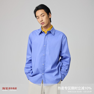 潮抗皱易打理 衬衫 WHIMNOTION 25AW双层结构进口匹马Supima棉长袖