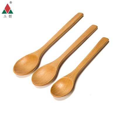 儿童餐具 专用儿童勺子调羹 圆形木勺子 木制迷你木勺