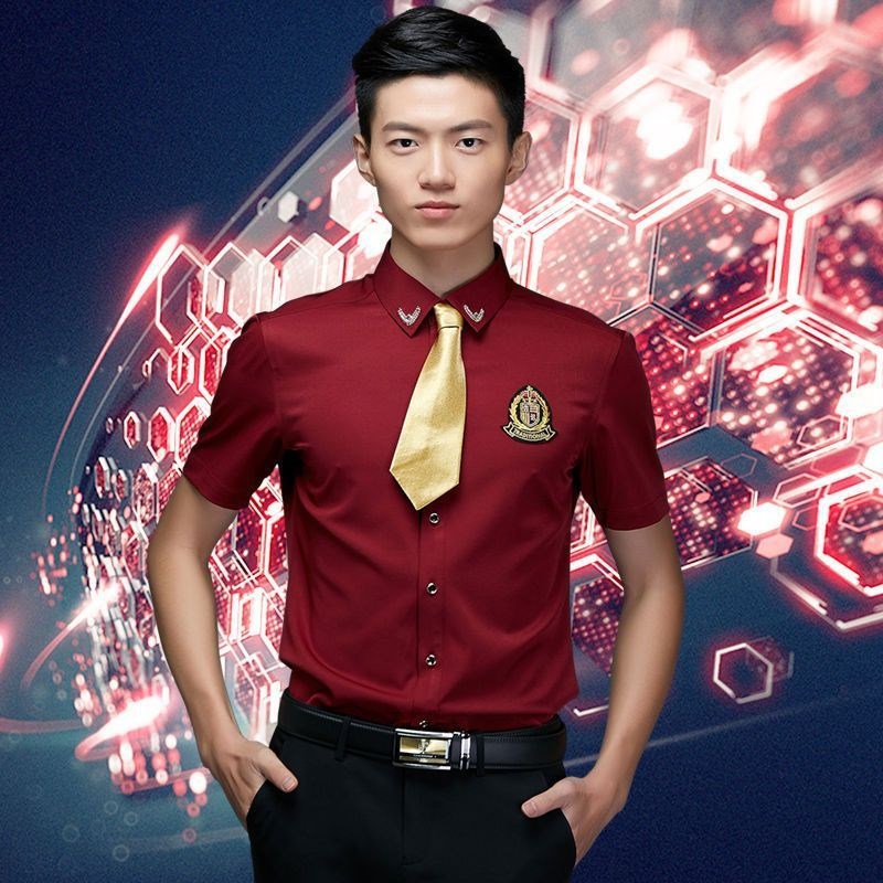 酒店KTV服务员工作服夏装酒吧夜场少爷制服短袖男女套装宴会婚礼