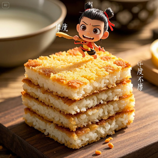 安徽特产糯米咸味粢饭糕半成品油炸小吃早点餐糍粑非手工滋巴速食