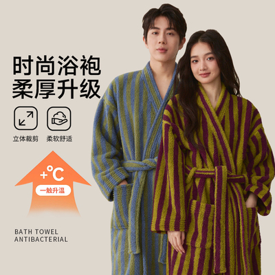 浴袍女成人棉吸水速干四季通用情侣男士睡袍浴衣2024新款