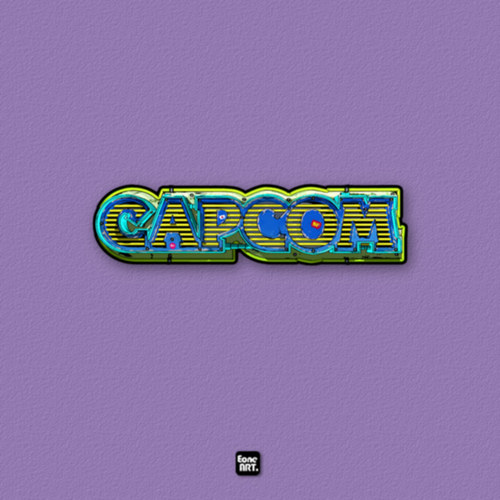街头霸王CAPCOM英文做旧反光贴纸
