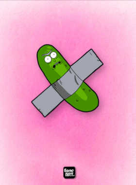 EONE反光车贴 pickle Rick贴墙上的腌黄瓜动漫平板装饰贴防水贴纸