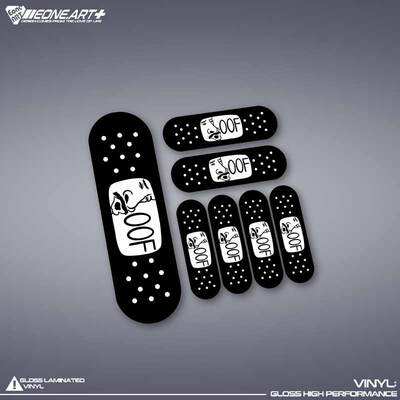 可爱OOF表情创可贴套装反光贴纸