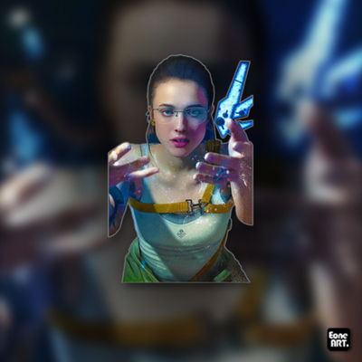 死亡搁浅工程师可爱玛玛反光贴纸