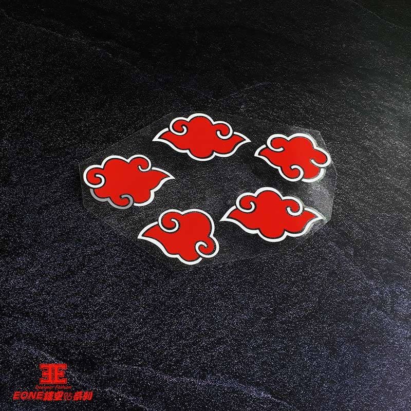 eone镂空车贴火影忍之晓组织红云服饰标志车身装潢玻璃防水贴纸
