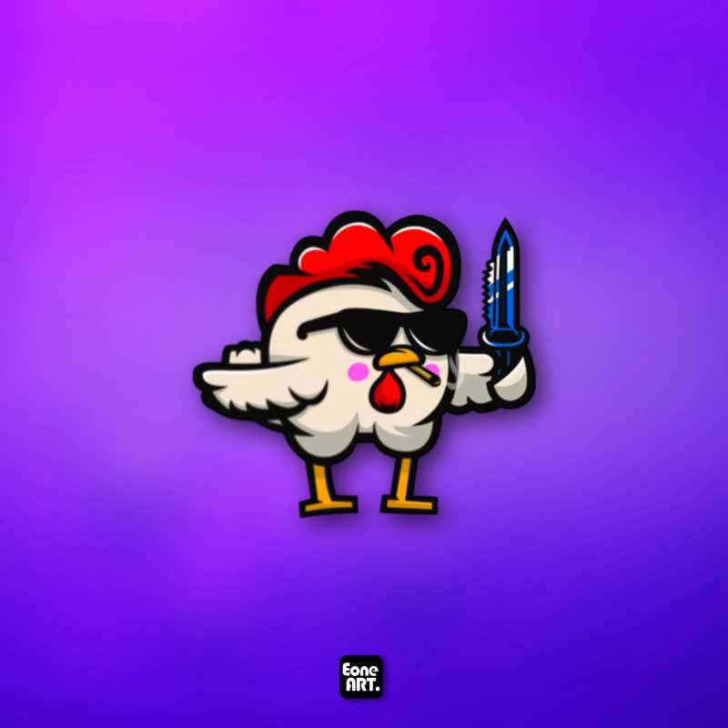 eone反光车贴反恐精英csgo抽烟小鸡匕首墨镜装饰贴室内外防水贴纸