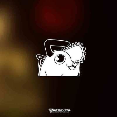 链锯人波奇塔电锯狗镂空多用贴纸