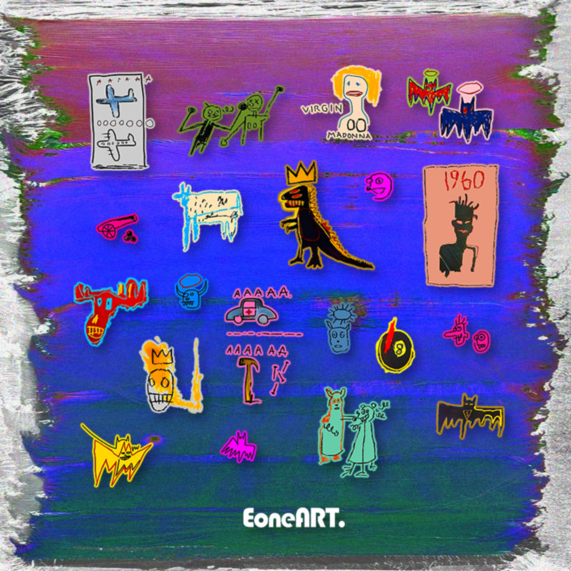 EONE反光车贴爆潮街头涂鸦套装汽车摩托电动车头盔公路车防水贴纸