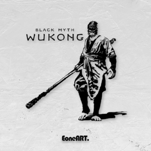 EONE镂空车贴黑神话悟空天命人直面天命汽车摩托玻璃装饰防水贴纸