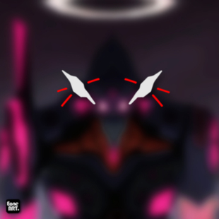 EONE反光车贴 EVA福音战士初号机双眼车身玻璃室内外个性装饰贴纸