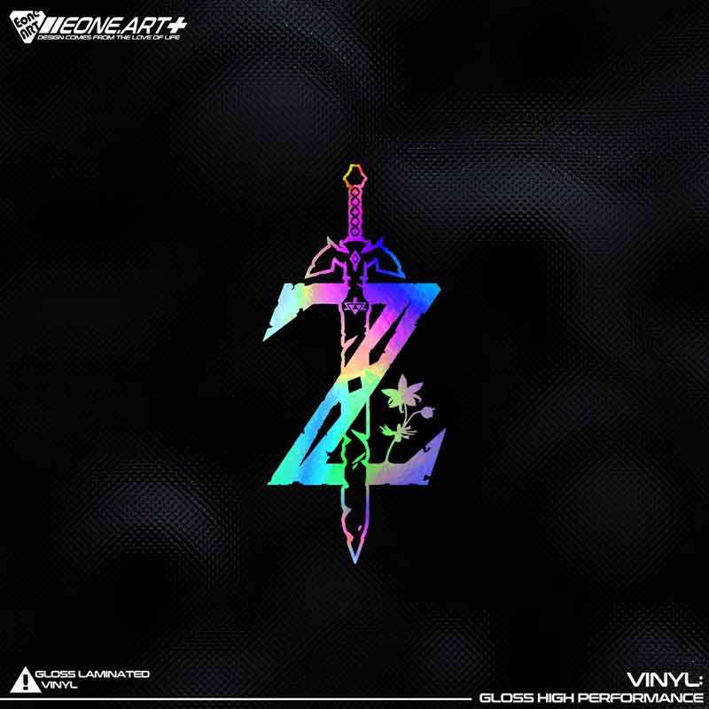 eone镂空车贴塞尔达传说旷野之息开放世界z字logo室内外防水贴纸