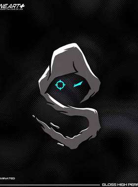 EONE反光车贴PUBG主播第一人大魔王Shroud LOGO 漆面玻璃防水贴纸