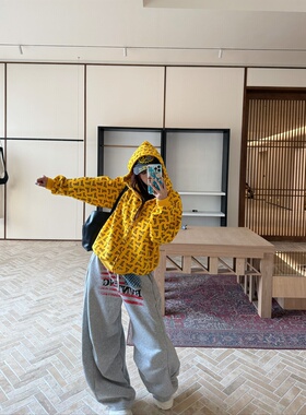 好穿到无话可说！超宽松阔腿欧美街头小帅中性弹力灰色潮品卫裤