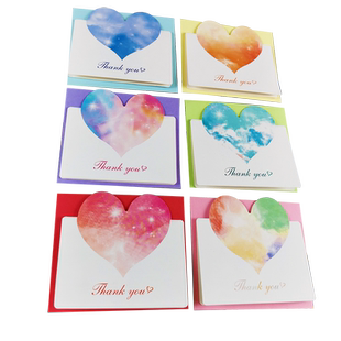 创意迷你贺卡新学期幼儿园新年感恩父母送给老师花束心意感谢恩师心形信封礼物答谢小卡片手写祝福生日邀请卡