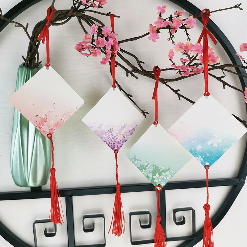 空白许愿卡吊卡树心愿学生手工