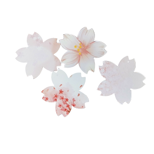 彩色樱花书签纸质空白diy自制材料包幼儿园小学生创意文具花型古典中国风古风带流苏儿童手工写祝福语贺卡纸