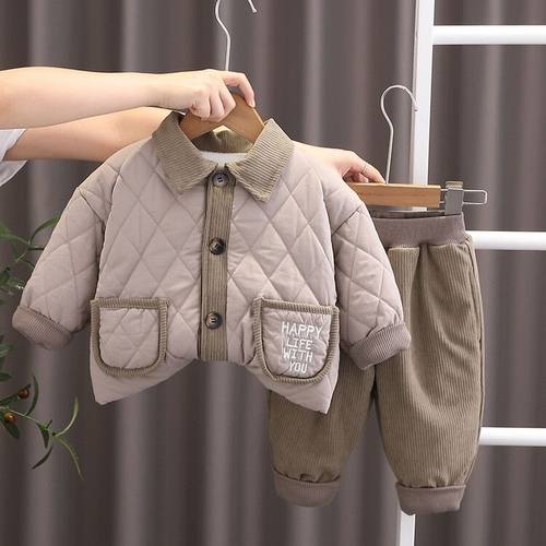 男童套装棉服25新款宝宝洋气棉衣