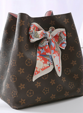 lv5&vv20绑包丝巾水桶包丝带装饰长条小领巾手提包手柄保护邮差包