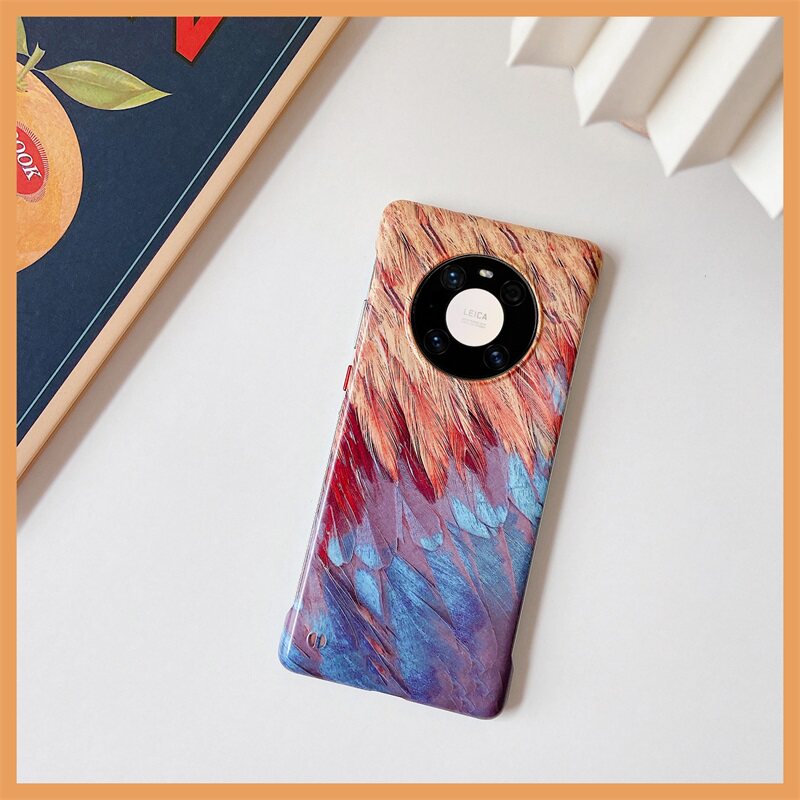 适用华为mate40pro手机壳夏日胡杨mate30pro素皮 p40 nova8保护套