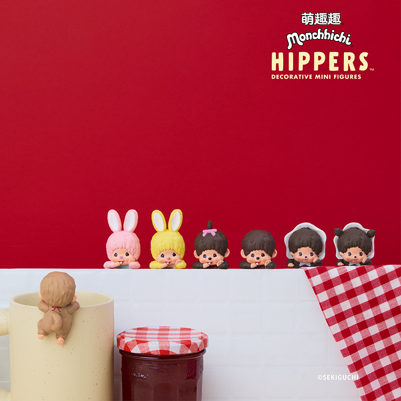 hippers车载娃娃萌趣趣趴趴盲盒潮玩公仔汽车屏幕手机壳装饰摆件