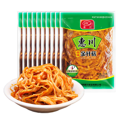红油惠川香辣金针菇大袋装180g