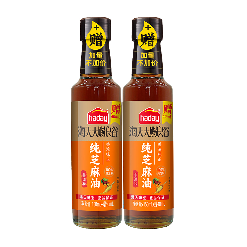 海天天赐良谷纯芝麻油190ml