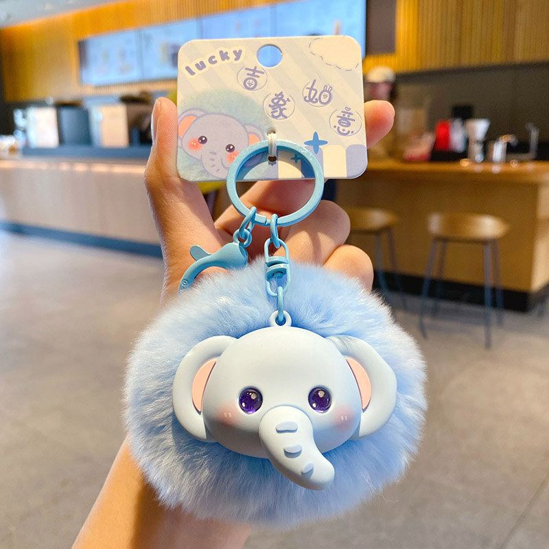 毛绒挂件车钥匙扣包挂饰