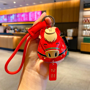 马年鸿运当头挂件2026新年汽车钥匙扣马上发财书包挂件小礼品挂饰