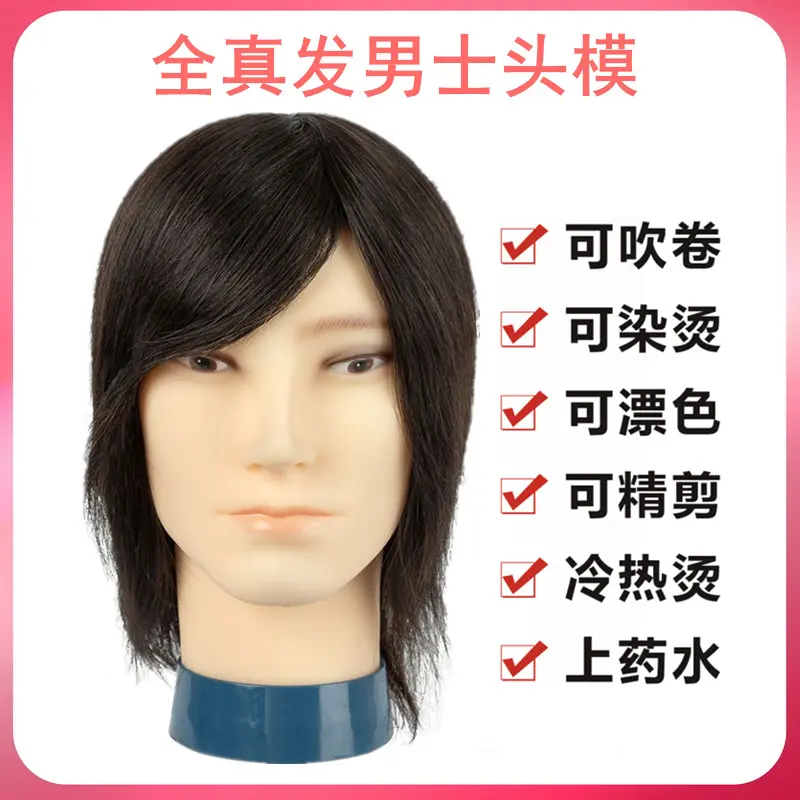 直供男士头模 新手学徒基础练习 男发研修油头理发店吹剪烫染短发
