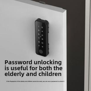 抽屉柜门指纹密码锁刷卡手机解锁抽屉把手单开双开鞋柜衣柜柜门锁