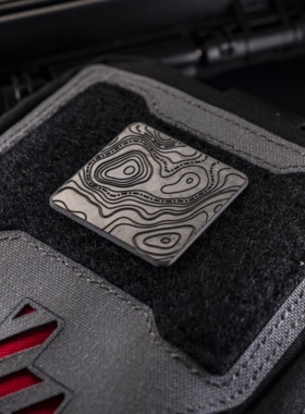 极其氪金LAB 黑标等高线 锻造碳纤维魔术贴轻量化士气章