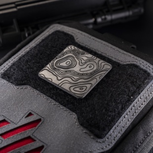 极其氪金LAB 锻造碳纤维魔术贴轻量化士气章 黑标等高线