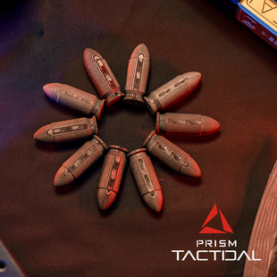 碳纤维干碳 等比例一体式9mm762mm12.7mm一体式重型子弹吊坠模型