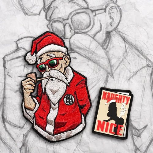 美国GP Santa Roshi Embroidery 圣诞老人刺绣魔术贴士气章套装