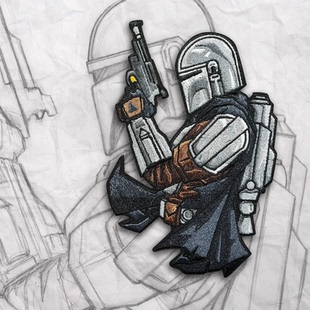美国GP Mando Shooter Embroidery暴躁的曼达洛射手刺绣魔术贴章