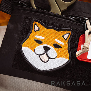 美国PDW Shiba Inu Morale Patch 柴犬刺绣魔术贴士气章贴章