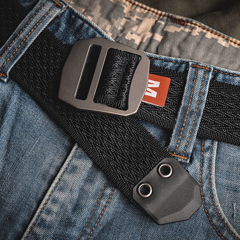 猫虎兽腰带纯钛金属搭扣尼龙织带