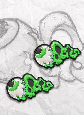 现货 美国 GP Green Eyeball绿色眼球套装 PVC士气章魔术贴