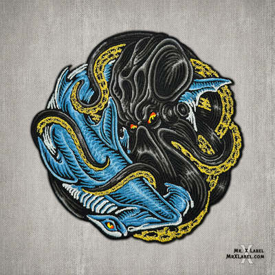 美国MXL KRAKEN VS HAMMERHEAD GOLD SUBDUED PATCH 士气章魔术贴