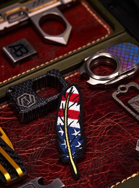 美国MA THE ALL AMERICAN QUILL 全美羽毛笔 士气章 刺绣魔术贴