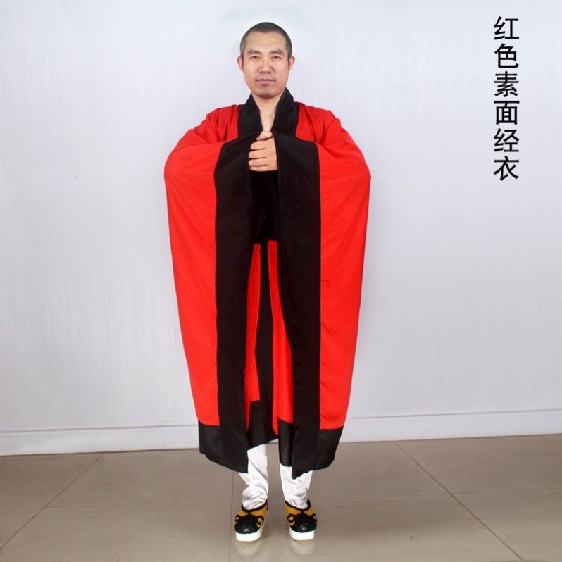 新款道家法衣经衣道家服饰道袍早晚课科仪夏纺绸面料素面道士大袖