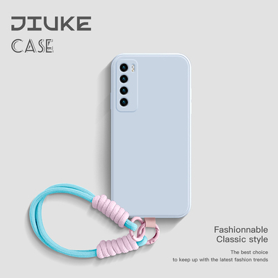 适用于华为nova7硅胶壳编织挂绳