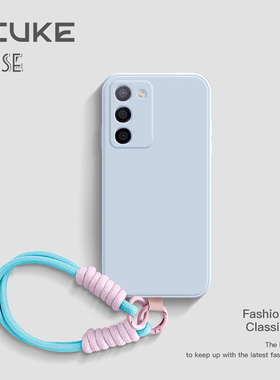 适用于OPPOA55s手机壳液态硅胶A55新款全包防摔A56s带挂绳烟蓝灰直边纯色A56磨砂简约A53s保护套男女超薄软壳