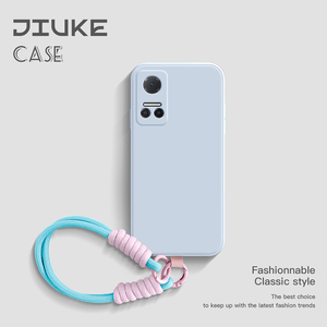 适用于荣耀play6C手机壳液态硅胶新款play6T全包防摔带挂绳HONOR烟蓝灰纯色磨砂简约6TPro保护套男女超薄软壳